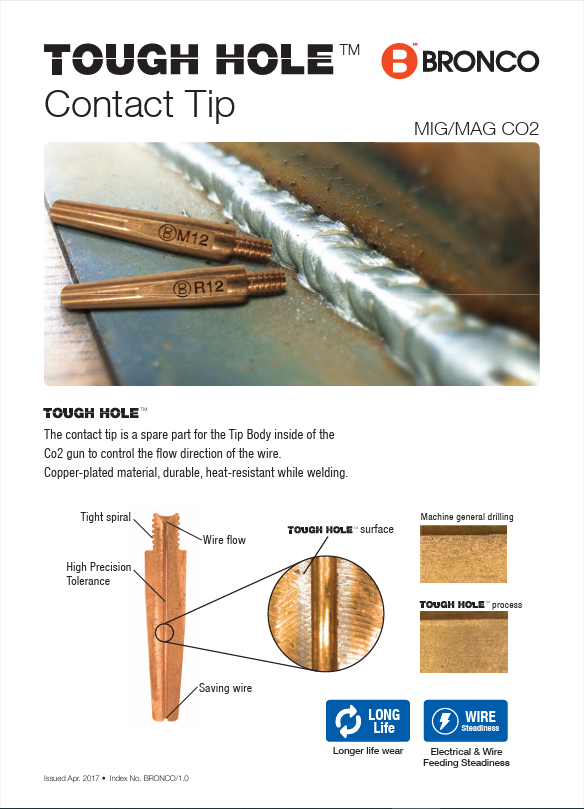 Tough hole Contact Tip